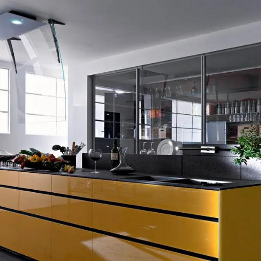 CUCINA ARTEMATICA DESIGN GIALLO TERRA