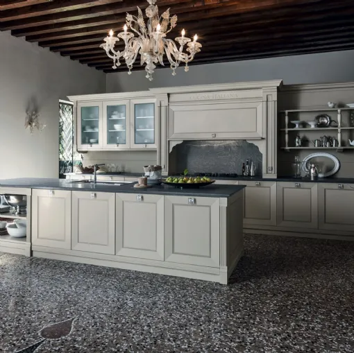 Cucina Etoile laccato seta grigio perla Cesar