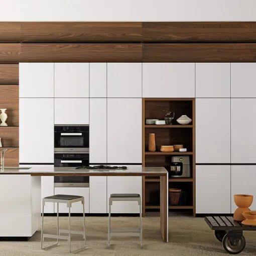 cucina forma mentis valcucine laccato opaco bianco