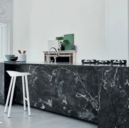 Cucina N_Elle Monolithic marmo grey Saint Laurent Cesar