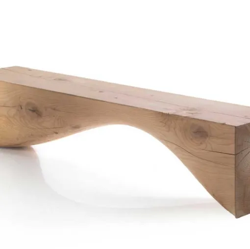 panca in legno curve bench
