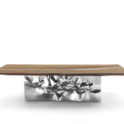 Tavolo in legno  e acciaio