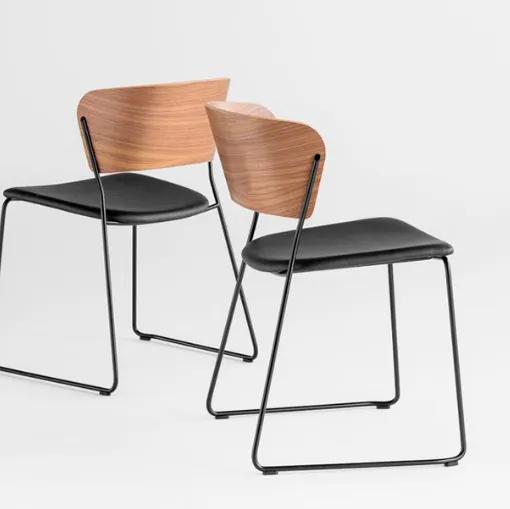 design su misura sedia arc imbottita legno
